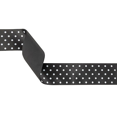 Red and White Polka Dot Satin Ribbon - 1.5
