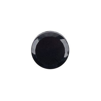Vintage Jet Faceted Glass Button with Matte Black Center