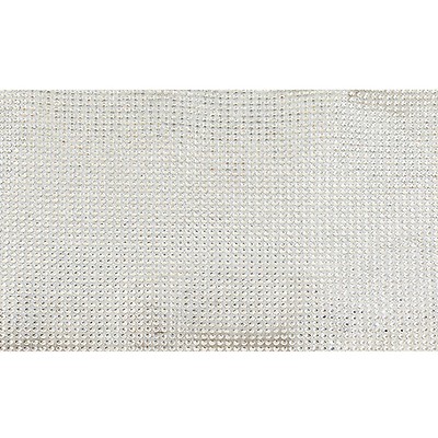Vintage Metallic Gold and Crystal Rhinestones Fabric Backed