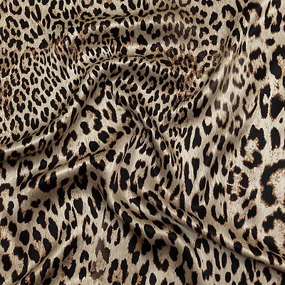 Italian Double Faced Cheetah Printed Stretch Leopard Jacquard