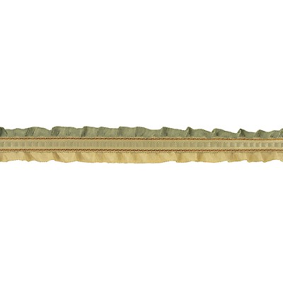 Beige Grosgrain Ribbon with Three Row Delicioso Stitching Detail - 1