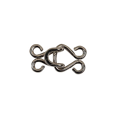 Gunmetal Hook and Eye Closure - 0.375 x 0.8125 - Hook & Eyes