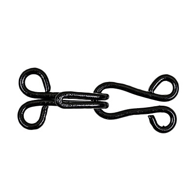 Dritz Black Covered Hook & Eyes - 2 Ct - Hook & Eyes - Snaps & Fasteners -  Buttons