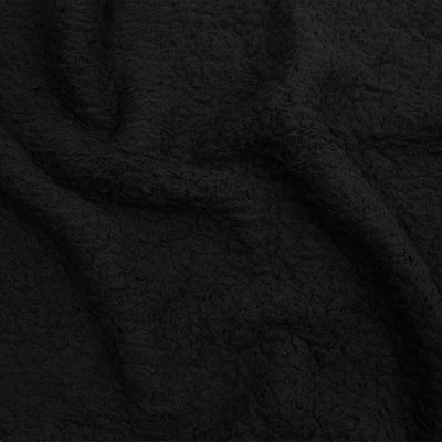 Black Faux Fur Fabric by the Yard