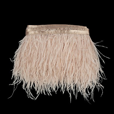 Ostrich Feather Trim 5 Long. Black or Light Brown Colors Available of Long  Feather Fringe Sale Only 8.00 per Yard 