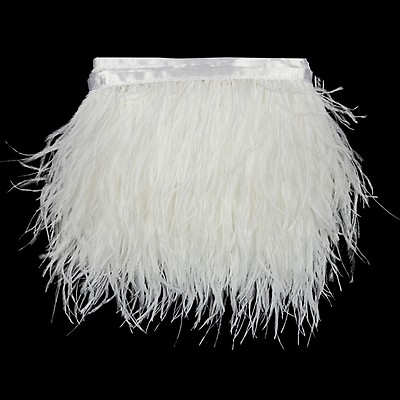 White Ostrich Feather - 14 - 17 - Feathers - Trims & Chains - Trims