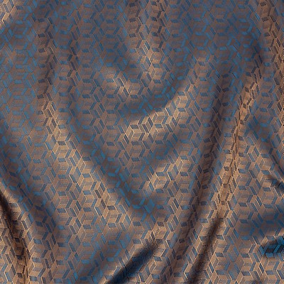 Iridescent Jacquard Fabric Polyester Metallic Thread 58 Wide blue