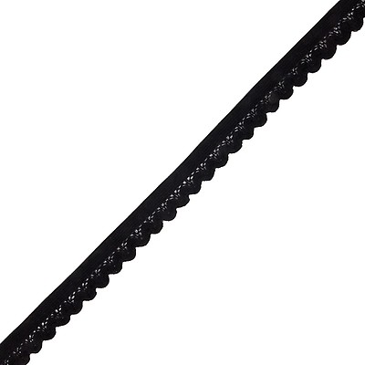 Black and Silver Stretch Lace Trim - 1.5 - Floral - Lace - Trims