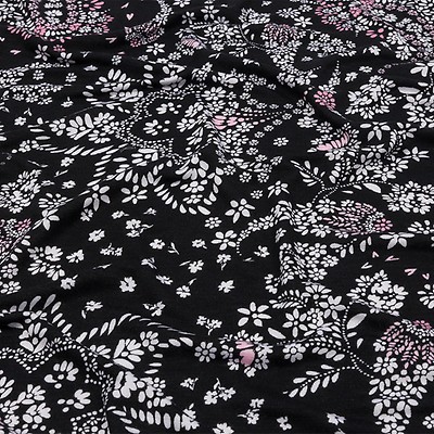 Texco Inc Rayon Spandex Small Flowers/ 4-Way Stretch Jersey Knit Ditsy Floral Print/Maternity, Apparel, DIY Fabric, Pink Peach 1 Yard