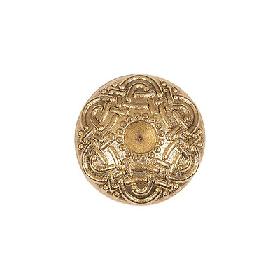 Bright Gold Knotwork Metal Shank Back Button - 24L/15mm - Gold - Metal -  Buttons