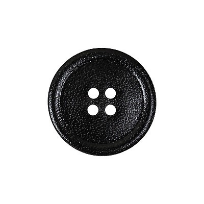 Leather buttons black football style 28mm a set of 4