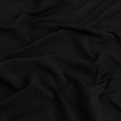 Black Cotton Knit Pique