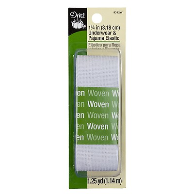 Dritz White Underwear and PJ Elastic - 1 in x 1.25 yd