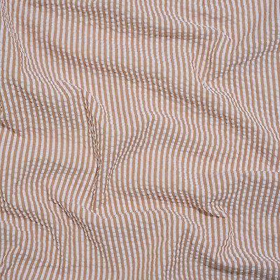 Brasilia Black Striped Organic Cotton Seersucker