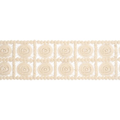 Cotton Lace Edge Galloon 8cm, Cream 4mts - Fabric Guild
