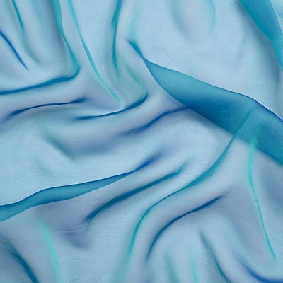 Designer Deadstock – Hammered Silk Charmeuse – Ice Blue