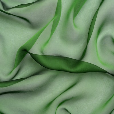 画材 Green gold chiffon Chiffon-Like Silk Voile - Gold and Kelly Green Iridescent