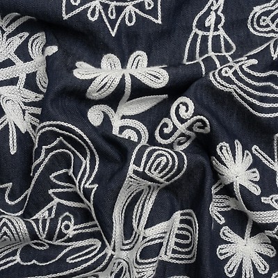 Denim Jacquard Fabric, Denim With Jacquard Fabric. Denim 100% Cotton Fabric  