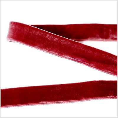 Chocolate Brown Double-Faced Velvet Ribbon with Satin Edges - 0.625 -  Velvet - Ribbons - Trims