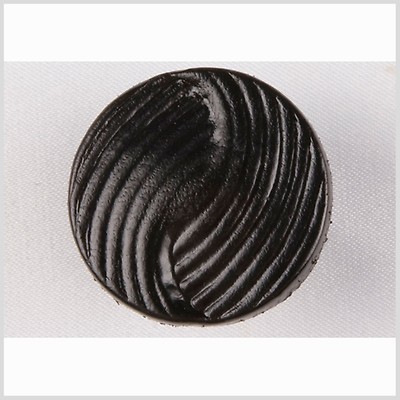 Lacquered Natural Leather Button - 36L/23mm