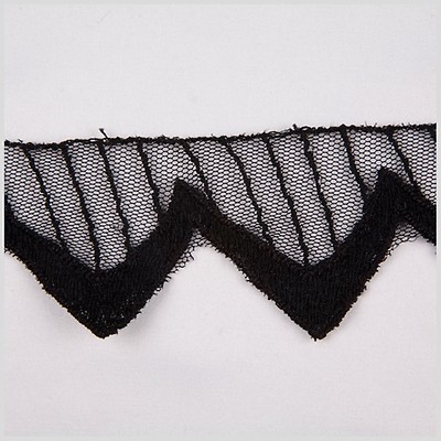 3.25 Black Sheer Lace - Sheer - Lace - Trims