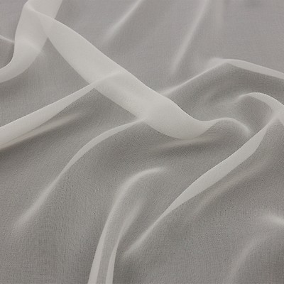 White 100% Silk Sheer Crinkle Chiffon Ribbon 4 Widths to Choose From 