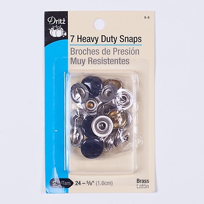 Dritz Heavy Duty Snap Kit, Brass, 5/8 - 7 count