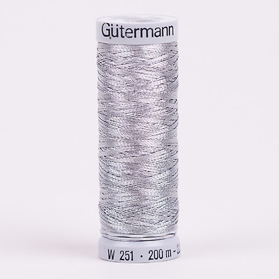 Gütermann Metallic Effekt Nähgarn – 50 M, Farbe 400, 70% Polyamid & 30% Polyester