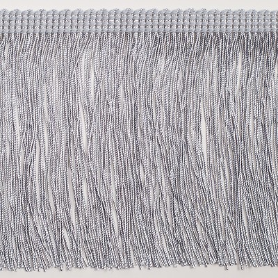 Leather Fringe: Sold by The Foot (4 FT, Silver Metallic)