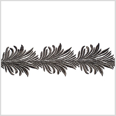 4 Metallic Black Lace Trim - Metallic - Lace - Trims