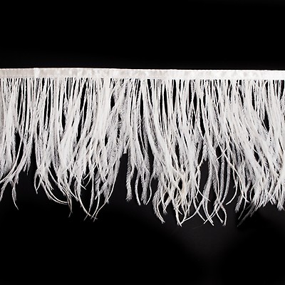 Ostrich Feather Fringe 1Ply - Ivory