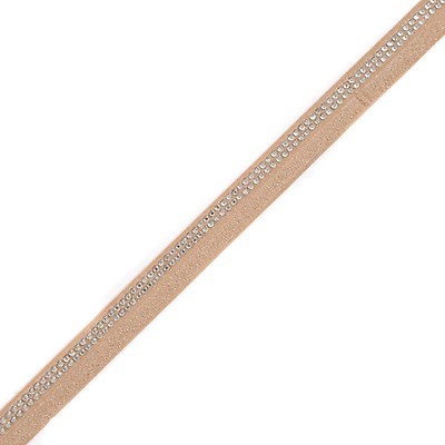 Silver Bejeweled Foldover Elastic Trim - 0.75 - Rhinestone - Trims &  Chains - Trims