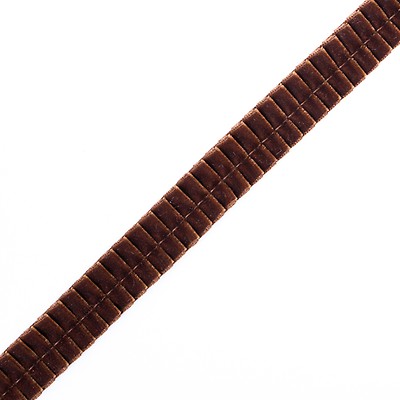 Chocolate Brown Double-Faced Velvet Ribbon with Satin Edges - 0.625