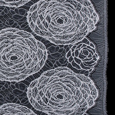 Dusty Olive Abstract Floral Lace Knit Fabric
