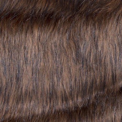 Brown Thick Faux Fur with White Roots - Faux Fur - Other Fabrics