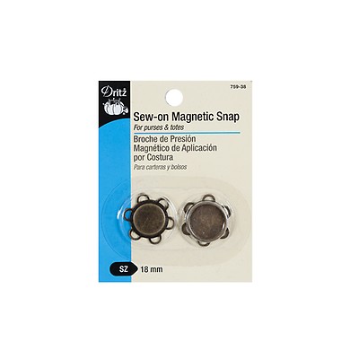 Dritz Square Magnetic Snaps, Nickel, 0.75 - 2 pack