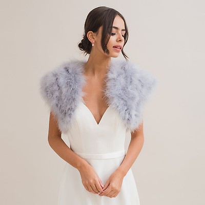 fluffy wedding bolero