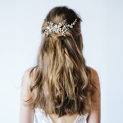 Wedding Hair Combs Pearl Crystal Embellished Bridal Hair Combs