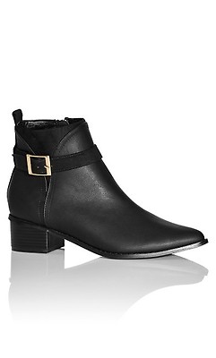 White wide clearance fit ankle boots