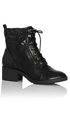 Wide fit black outlet lace up ankle boots