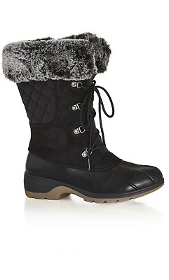 Wide fit winter top boots