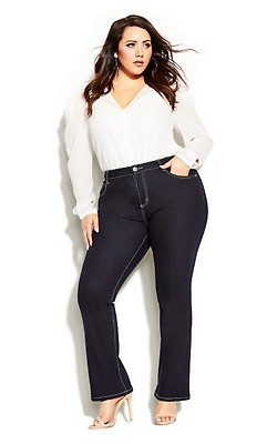 Calça - Curvy Stretch Bootleg Flare Jean