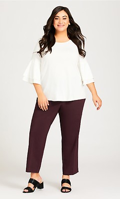 Plus Size Super Stretch Zip Pant Black - petite