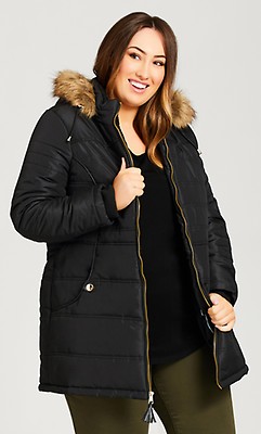 Plus Size Hello Kitty Puffer Jacket