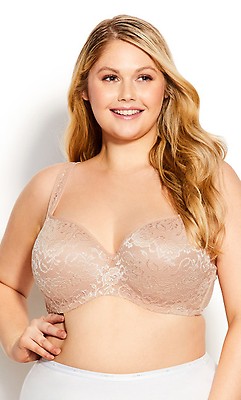 Avenue Plus Size Bra Seamless in Nude, Size 14160 at  Women's  Clothing store