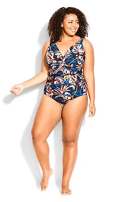 plus size navy swimsuit