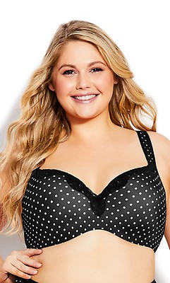 Plus Size Back Smoother Leopard Print Underwire Bra