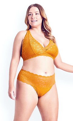 Women's Plus Size Yellow Zoey Bralette