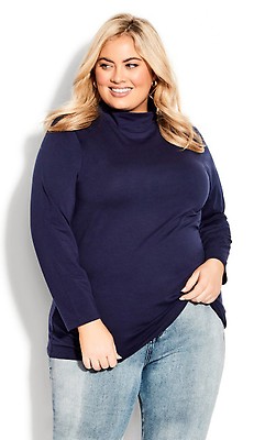 Women's plus size mock best sale neck tops