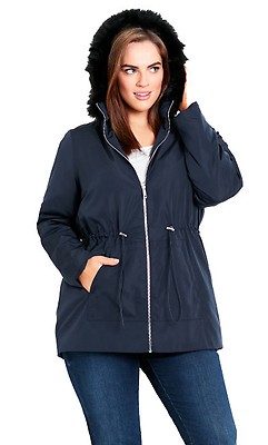  INTL d.e.t.a.i.l.s Women's Plus Size Zip Front Hooded Winter  Coat Jacket, Black, 3X : Clothing, Shoes & Jewelry